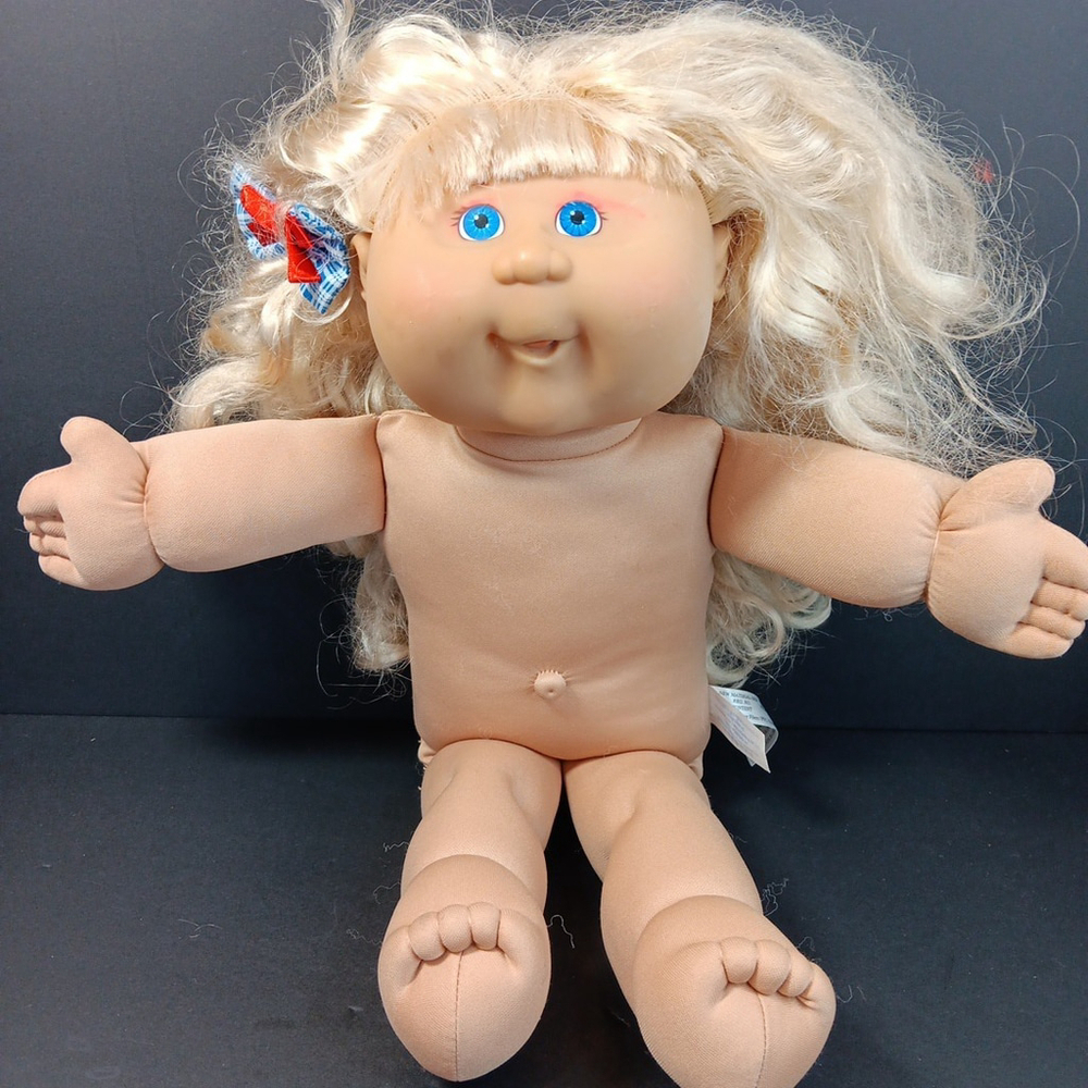 2005 Cabbage Patch Kids Play Along Blonde Blue Eyes Nude PA-7 CPK Tan HK
